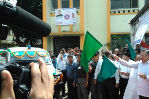 Hon’ble Chief Minister of Chhattisgarh Dr Raman Singh launched Mahatari Express ambulance service (Drop back for mother & child) at Raipur on 23rd Sep 2013