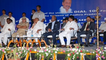 Honorable Chief Minister of Andhra Pradesh Shri. N. Kiran Kumar Reddy launched Dial 100 services on 11th April 2013